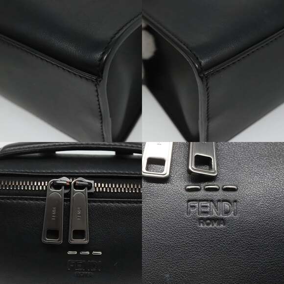 FENDI Hand Bag Leather Black - Picture 11 of 14